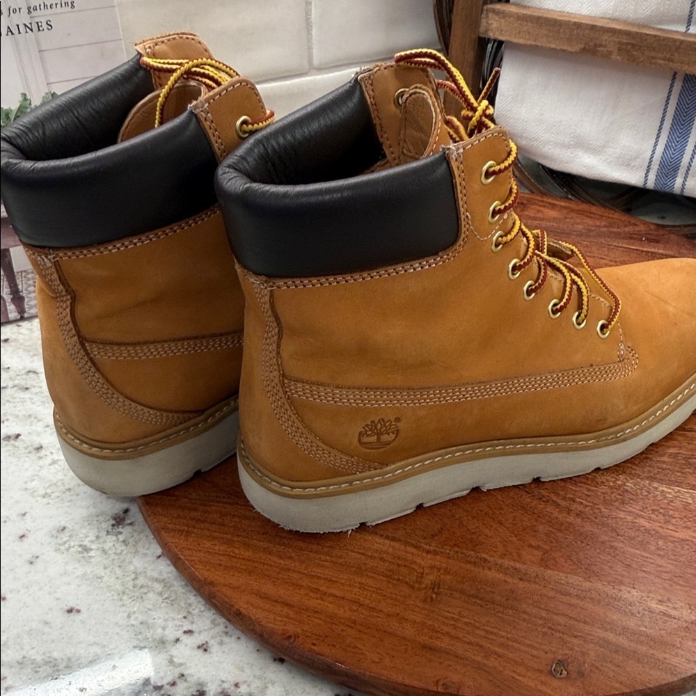 Timberland Womens Kenniston Wheat Tan Nubuck Leather Lace Up Boots - Picture 8 of 9